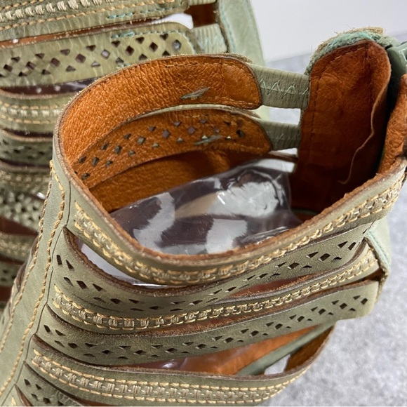 Pikolinos Super Soft Green Leather Gladiator Strappy Heels Women’s Size 8-8.5 - Picture 5 of 12